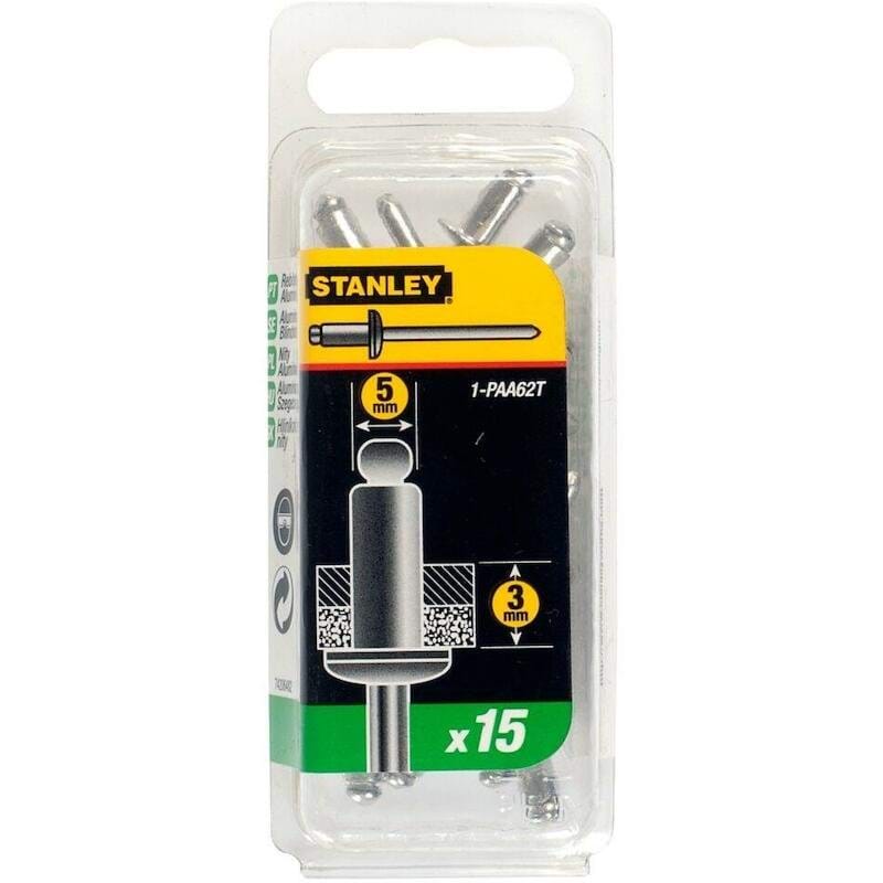 Rebites de Alumínio 3x12mm 15 Uni Stanley 1-PAA48T 