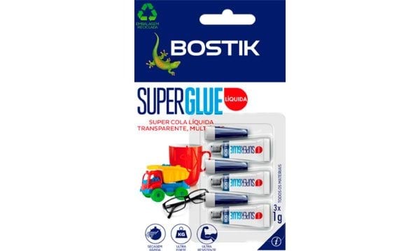 Super Cola Cianocrilato Superglue 3un Bostik 