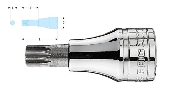 Chave de Caixa 1/2" c/ Ponta XZN M6 Facom SV.6B