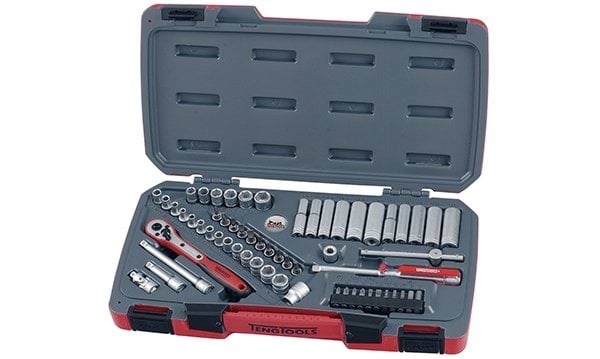 Jogo de Chaves de Caixa 1/4" e Bits 60Pcs Teng Tools T1460