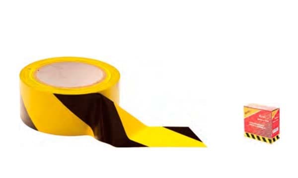 Fita Pavimento PVC PLT-01 50mm 30m preta/ amarela MacFer 040.0037