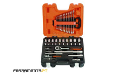 Jogo Caixa Bahco S410 1/4" e 1/2" 41 peças