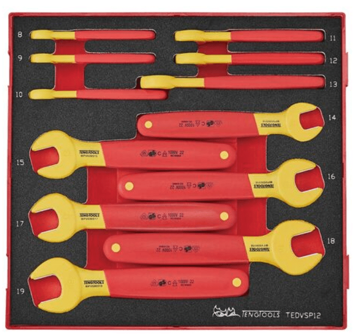 Teng Tools Jogo de Chaves Boca Isoladas VDE 8-19mm  TEDVSP12