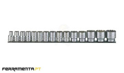 Jogo de Chaves de Caixa 1/2'' 15 Peças Teng Tools M1215MM