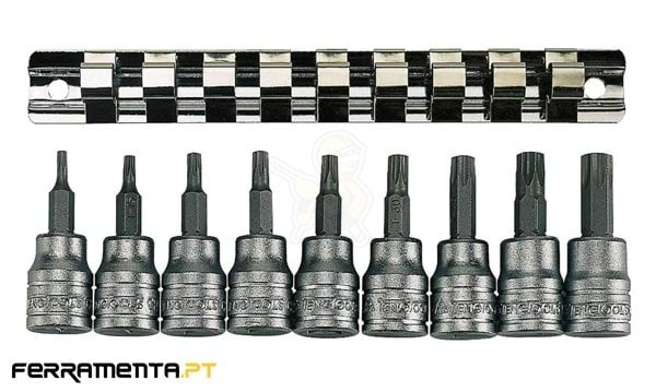Jogo 9 Chaves Torx 3/8" TX10-TX50 Teng Tools M3813TX