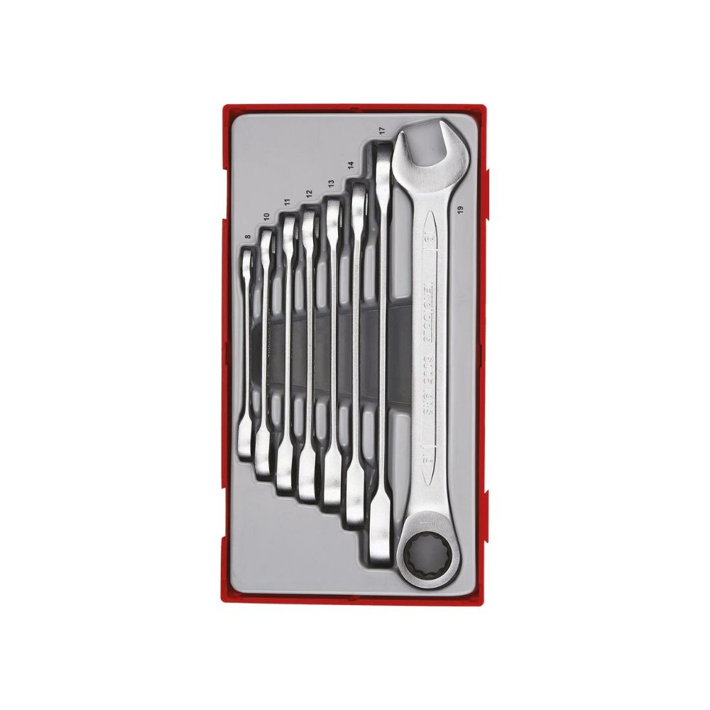 Teng Tools Jogo de Chaves Combinadas de 8 peças com Roquete TT 6508/RS 