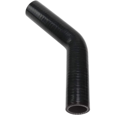 Tubo de Silicone Preto Curvo 45º 28 x 150 x 150mm – 34181