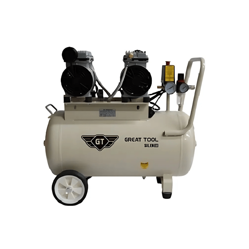 Compressor Silencioso Isento De Óleo 50L 2HP 230V Great Tool GTCP050000CMS