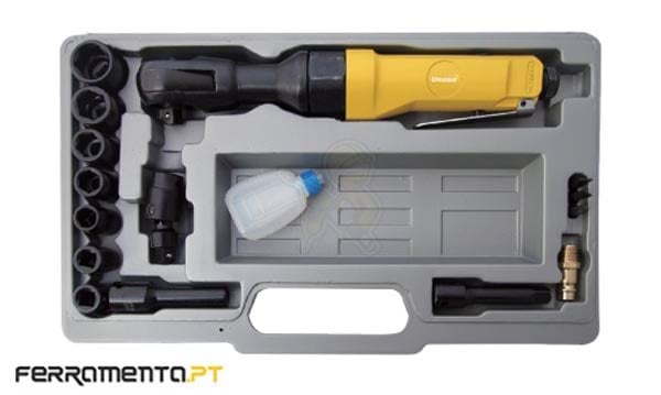 Kit Roquete Pneumático 1/2" 17Pcs Unoair R-02K