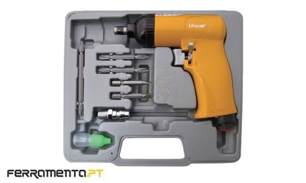 Kit Aparafusadora Pneumática 1/4" 69 Nm Unoair SD-68K
