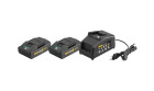 Kit Power-Pack 22V Carregador 100–240V + 2 Baterias Li-Ion 21,6V 1.5AH Rems 571589R220