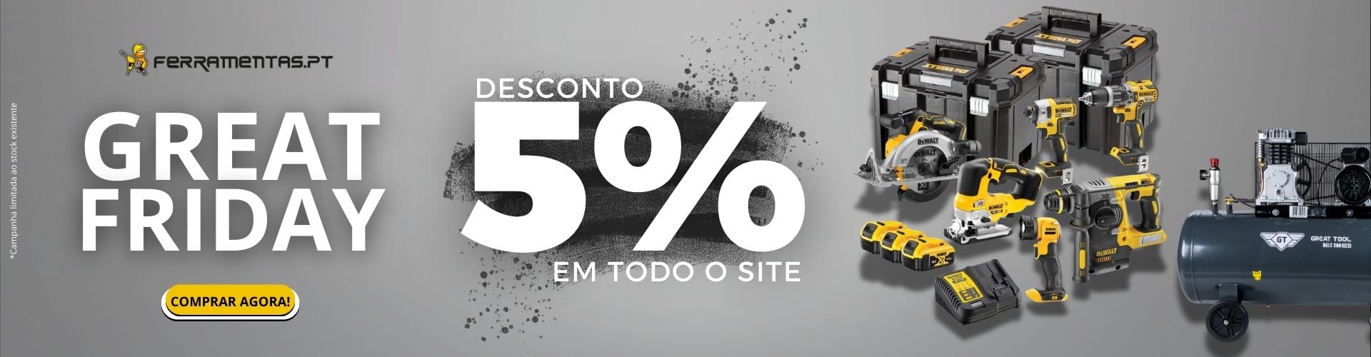 Great Friday - Campanha 5% de desconto em todo o site